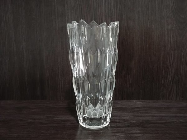 C180 Crystal vase amara heavy 24x12cm and C181 Crystal vase amara heavy 30x14cm