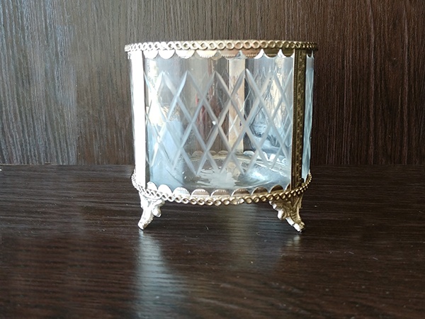 Silver – Decorative Vase With Glass Small Medium